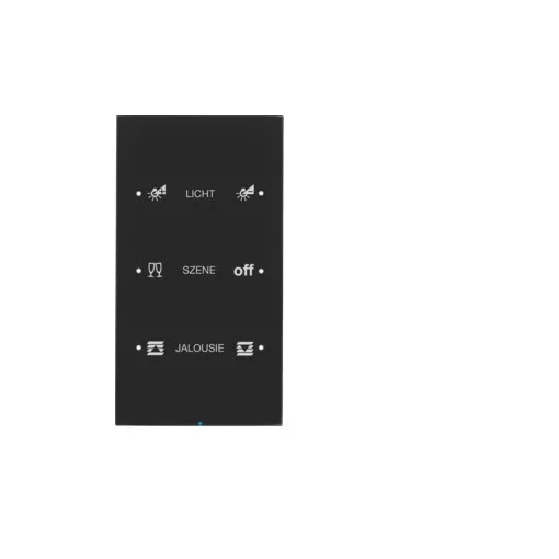BERKER 75143155 KNX üveg érintőpanel R.3 | 3-csatornás, Komfort, konfigurált | fekete üveg