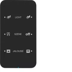   BERKER 75143165 KNX üveg érintőpanel R.1 | 3-csatornás, Komfort, konfigurált | fekete üveg