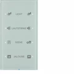   BERKER 75144150 KNX üveg érintőpanel R.3 | 4-csatornás, Komfort, konfigurált | poláris fehér üveg