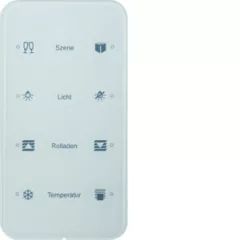   BERKER 75144160 KNX üveg érintőpanel R.1 | 4-csatornás, Komfort, konfigurált | poláris fehér üveg
