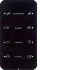   BERKER 75144165 KNX üveg érintőpanel R.1 | 4-csatornás, Komfort, konfiguriert | fekete üveg