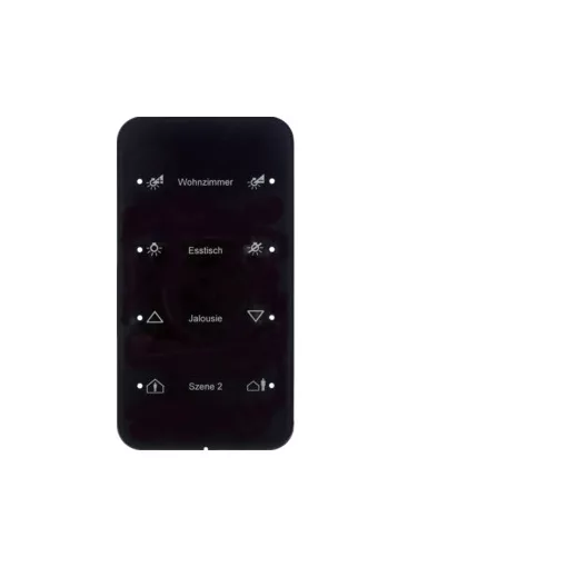 BERKER 75144165 KNX üveg érintőpanel R.1 | 4-csatornás, Komfort, konfiguriert | fekete üveg