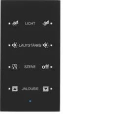   BERKER 75144935 KNX üveg érintőpanel | 4-csatornás, Komfort, konfiguriert | fekete üveg