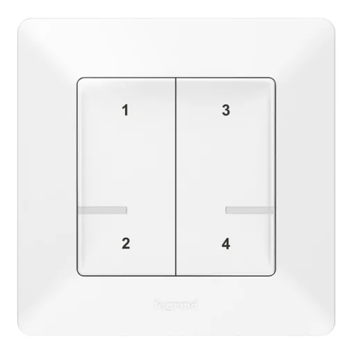 LEGRAND 752168 Netatmo KNX tapintásérzékelő Valena Life | 4-csatornás, jelenet | ultrafehér