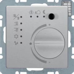   BERKER 75441124 KNX hőmérsékletszabályozó Q.1/Q.3 | érintőkapcsoló interfésszel | alu bársony lakk