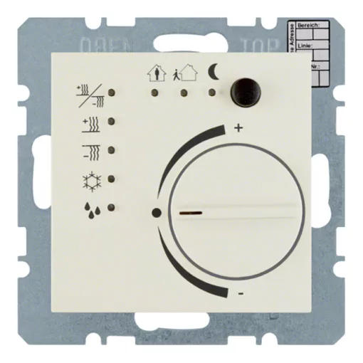 BERKER 75441152 KNX hőmérsékletszabályozó S.1/B.3/B.7 | érintőkapcsoló interfésszel | krémfehér fényes
