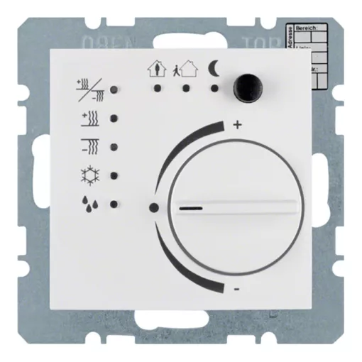 MDT BERKER 75441159 KNX hőmérsékletszabályozó S.1/B.3/B.7 | érintőkapcsoló interfésszel | poláris fehér fényes