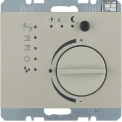   BERKER 75441173 KNX hőmérsékletszabályozó K.1/K.5 | érintőkapcsoló-interfésszel | nemesacél lakkozott