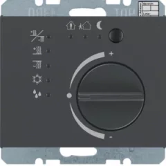   BERKER 75441175 KNX hőmérséklet-szabályozó K.1/K.5 | érintőkapcsoló interfésszel | antracit matt