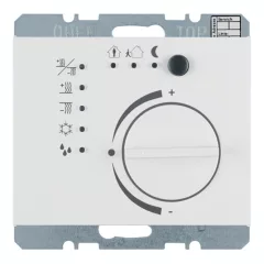  BERKER 75441179 KNX hőmérsékletszabályozó K.1/K.5 | érintőkapcsoló interfésszel | poláris fehér fényes