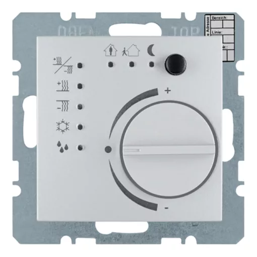 BERKER 75441183 KNX hőmérsékletszabályozó S.1/B.3/B.7 | érintőkapcsoló interfésszel | alumínium matt