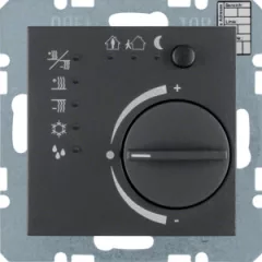   BERKER 75441185 KNX hőmérsékletszabályozó S.1/B.3/B.7 | érintőkapcsoló-interfésszel | antracit matt
