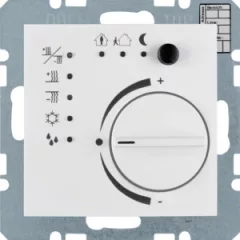   BERKER 75441189 KNX hőmérsékletszabályozó S.1/B.3/B.7 | érintőkapcsoló interfésszel | poláris fehér matt