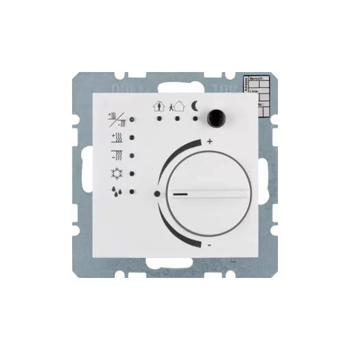 BERKER 75441189 KNX hőmérsékletszabályozó S.1/B.3/B.7 | érintőkapcsoló interfésszel | poláris fehér matt