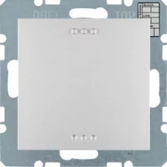   BERKER 75441383 KNX CO2-érzékelő S.1/B.3/B.7 | páratartalom- és hőmérsékletszabályozóval | matt alumínium lakk