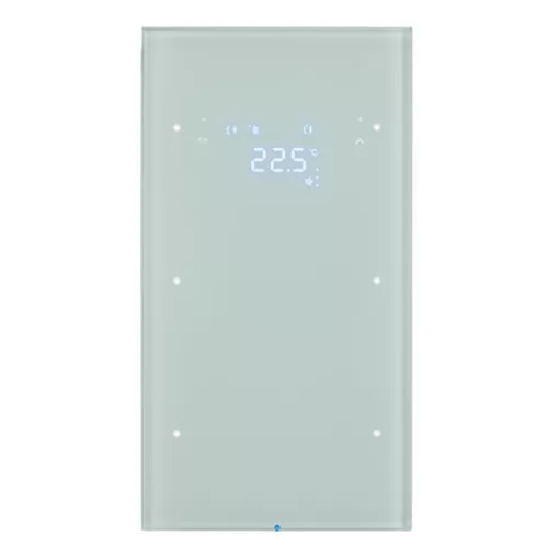 BERKER 75642050 KNX üveg érintőpanel R.3 | 2-csatornás, hőmérséklet-szabályozó | poláris fehér üveg