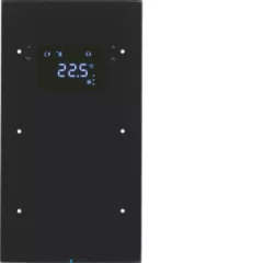   BERKER 75642055 KNX üveg érintőpanel R.3 | 2-csatornás, hőmérsékletszabályozó | fekete üveg