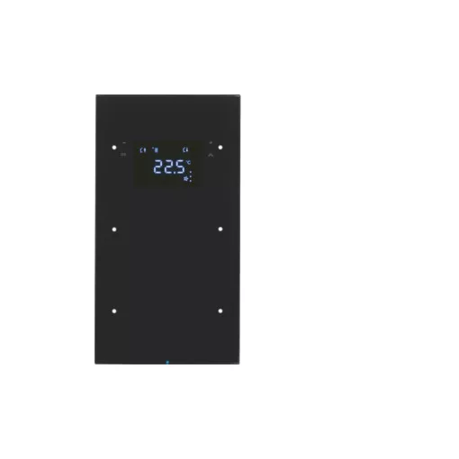 BERKER 75642055 KNX üveg érintőpanel R.3 | 2-csatornás, hőmérsékletszabályozó | fekete üveg