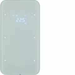   BERKER 75642060 KNX üveg érintőpanel R.1 | 2-csatornás, hőmérsékletszabályozó | poláris fehér üveg