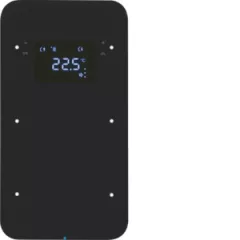   BERKER 75642065 KNX üveg érintőpanel R.1 | 2-csatornás, hőmérsékletszabályozó, nem konfigurált | fekete üveg