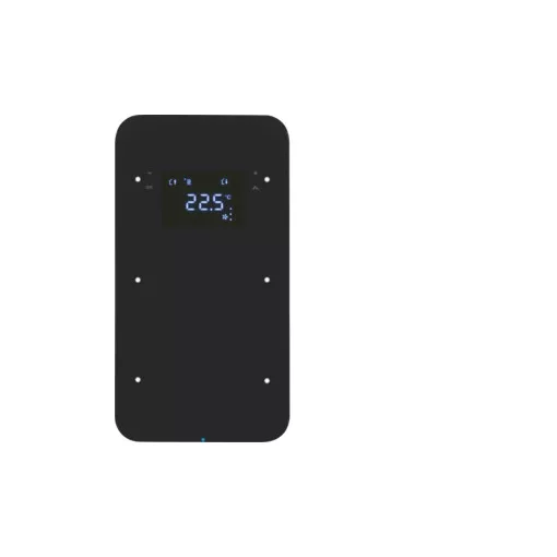 BERKER 75642065 KNX üveg érintőpanel R.1 | 2-csatornás, hőmérsékletszabályozó, nem konfigurált | fekete üveg