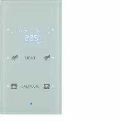   BERKER 75642130 KNX üveg érintőpanel | 2-csatornás, RTR, konfigurált | poláris fehér üveg