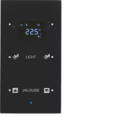   BERKER 75642135 KNX üveg érintőpanel | 2-csatornás, RTR, konfigurált | fekete üveg