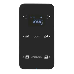   BERKER 75642165 KNX üveg érintőpanel R.1 | 2-csatornás, termosztát | fekete üveg
