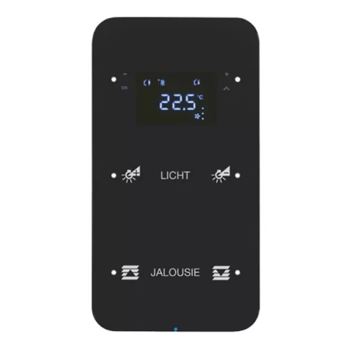 BERKER 75642165 KNX üveg érintőpanel R.1 | 2-csatornás, termosztát | fekete üveg
