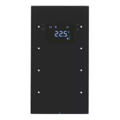   BERKER 75643055 KNX üveg érintőpanel R.3 | 3-csatornás, hőmérsékletszabályozó | fekete üveg