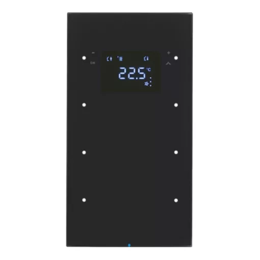 BERKER 75643055 KNX üveg érintőpanel R.3 | 3-csatornás, hőmérsékletszabályozó | fekete üveg