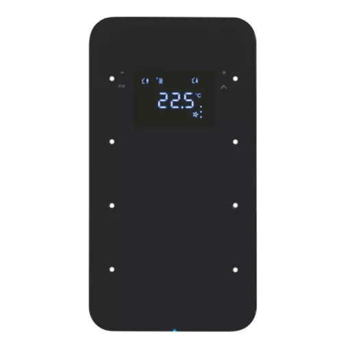 BERKER 75643065 KNX üveg érintőpanel R.1 | 3-csatornás, termosztát | fekete üveg