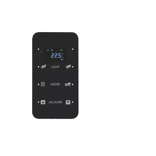 BERKER 75643165 KNX üveg érintőpanel R.1 | 3-csatornás, hőmérséklet-szabályozó, konfigurált | fekete üveg