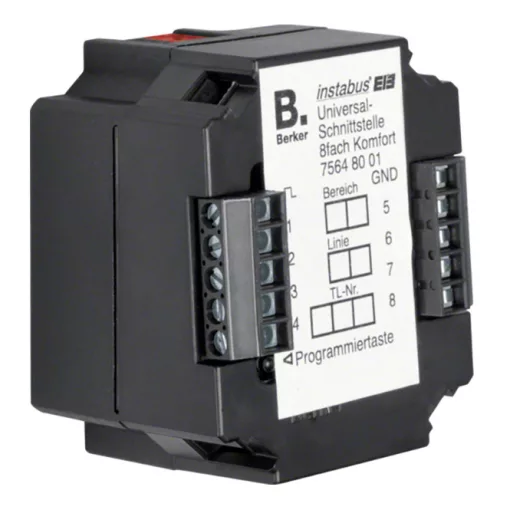 BERKER 75648001 KNX érintőkapcsoló interfész | 8-csatornás, Komfort