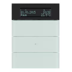   BERKER 75663590 KNX hőmérséklet-szabályozó B.IQ | 3-csatornás | üveg poláris fehér