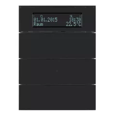   BERKER 75663592 KNX hőmérséklet-szabályozó B.IQ | 3-csatornás | fekete üveg