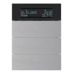   BERKER 75663594 KNX hőmérsékletszabályozó B.IQ | 3-csatornás | eloxált alumínium