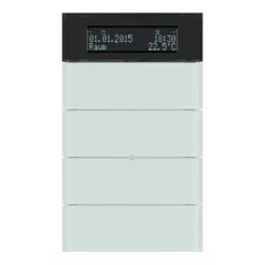   BERKER 75664590 KNX hőmérséklet-szabályozó B.IQ | 4-csatornás | üveg poláris fehér