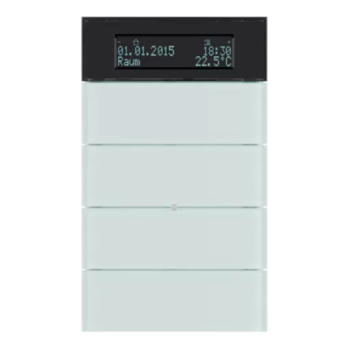 BERKER 75664590 KNX hőmérséklet-szabályozó B.IQ | 4-csatornás | üveg poláris fehér