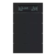   BERKER 75664592 KNX hőmérséklet-szabályozó B.IQ | 4-csatornás | fekete üveg