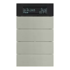   BERKER 75664593 KNX hőmérséklet-szabályozó B.IQ | 4-csatornás | csiszolt nemesacél