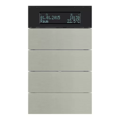 BERKER 75664593 KNX hőmérséklet-szabályozó B.IQ | 4-csatornás | csiszolt nemesacél