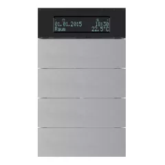   BERKER 75664594 KNX hőmérséklet-szabályozó B.IQ | 4-csatornás | alumínium eloxált
