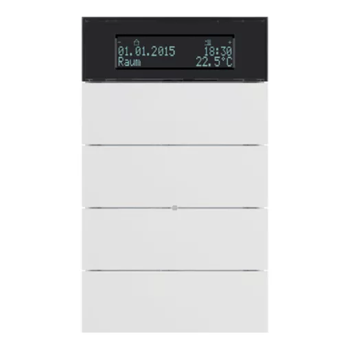 BERKER 75664599 KNX hőmérsékletszabályozó B.IQ | 4-csatornás | poláris fehér matt