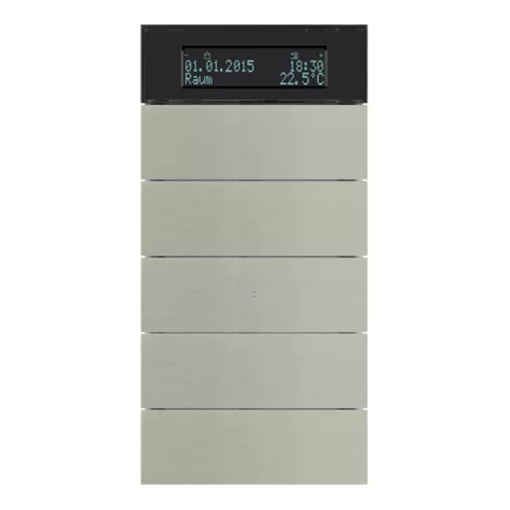 BERKER 75665593 KNX hőmérsékletszabályozó B.IQ | 5-csatornás | csiszolt nemesacél