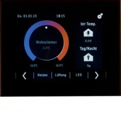   BERKER 75740101 KNX Touch Control | integrált BCU-val | fekete | 3,5 hüvelyk