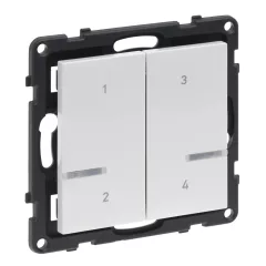   LEGRAND 765635 feliratozható tapintásérzékelő SEANO with Netatmo | 4-csatornás, jelenetek | ultrafehér