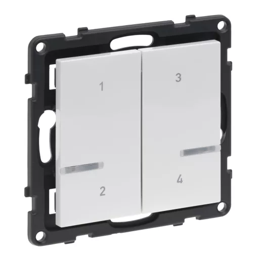 LEGRAND 765635 feliratozható tapintásérzékelő SEANO with Netatmo | 4-csatornás, jelenetek | ultrafehér