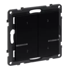   LEGRAND 765835 feliratozható tapintásérzékelő SEANO with Netatmo | 4-csatornás, jelenetek | fekete