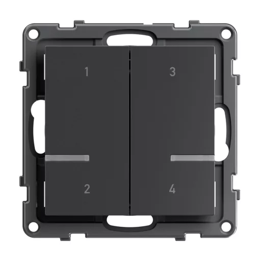 LEGRAND 765935 feliratozható tapintásérzékelő SEANO with Netatmo | 4-csatornás, jelenetekkel | antracit